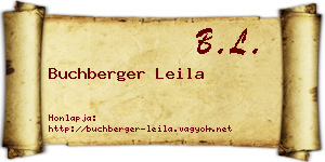 Buchberger Leila névjegykártya